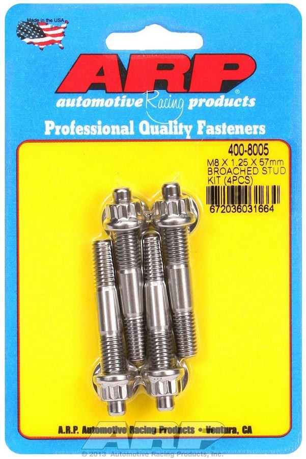 S/S Stud Kit - 4 M8 x 1.25in x 57mm