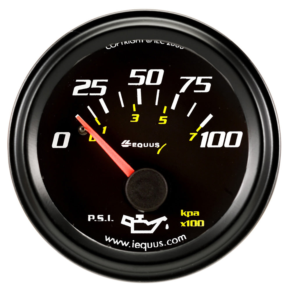 2.0 Dia Oil Pressure Gauge Black 0-100psi