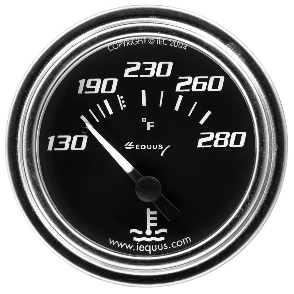 2.0 Dia Water Temp Gauge Chrome 130-280