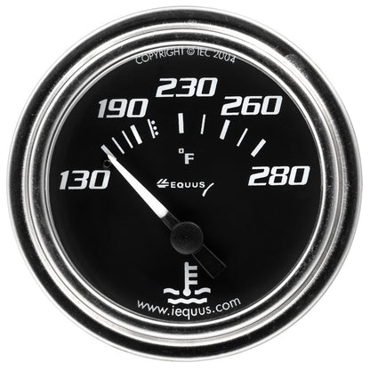 2.0 Dia Water Temp Gauge Chrome 130-280