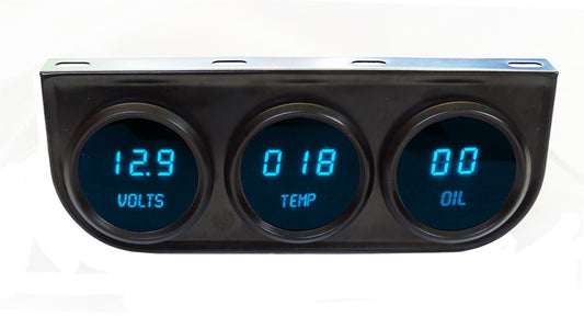 2-1/16 LED Digital Panel 3-Gauge - Black Finish