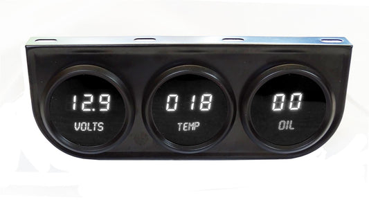 2-1/16 LED Digital Panel 3-Gauge - Black Finish