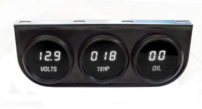 2-1/16 LED Digital Panel 3-Gauge - Black Finish