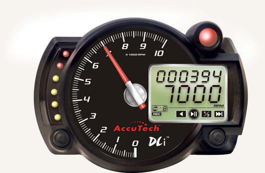 Tach 4in Data Logging Stepper Motor Black - Hidden Performance Racing