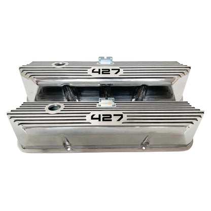 Valve Covers Aluminum Tall Ford 427 CID Logo