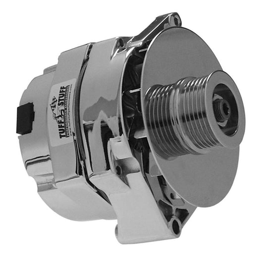 GM Alternator 100 Amp 1-Wire Polished 6 Groove - Hidden Performance Racing