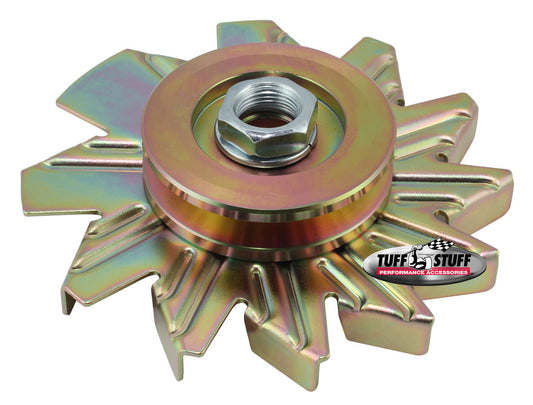 Alternator Gold Zinc Fan And Pulley Combo - Hidden Performance Racing