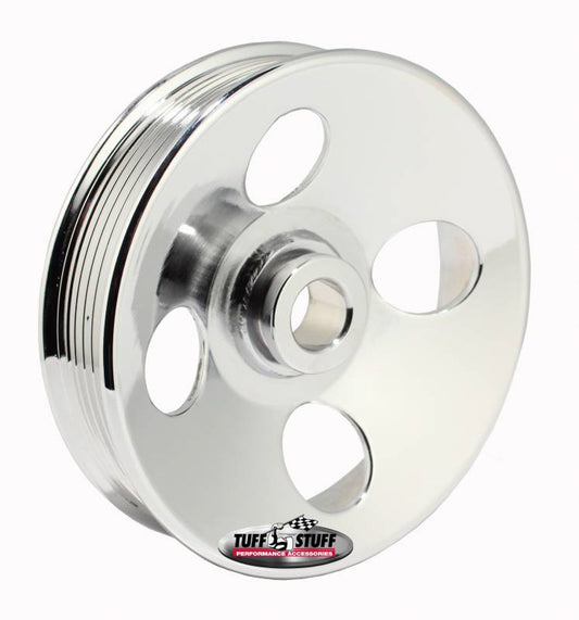 Type II Power Steering Pulley 6 Groove Chrome - Hidden Performance Racing