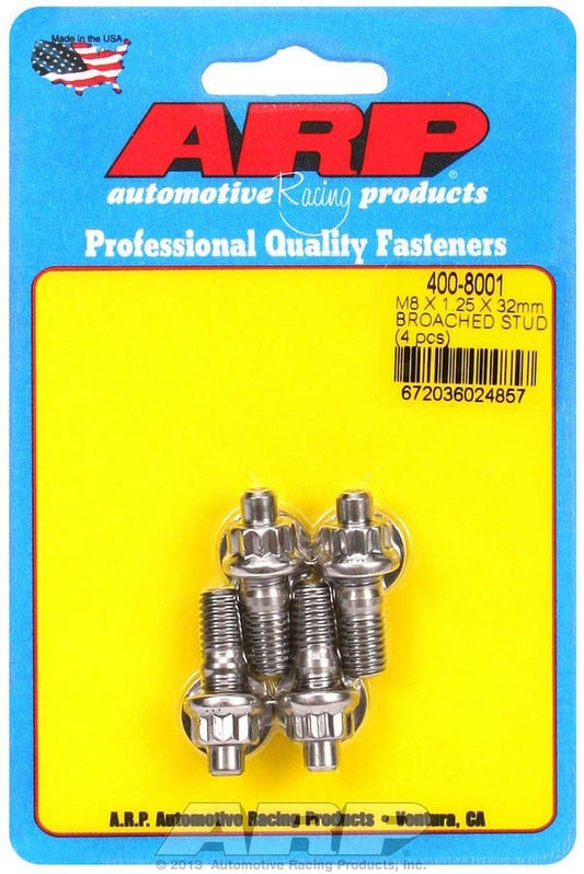 S/S Stud Kit - 4 M8 x 1.25in x 32mm