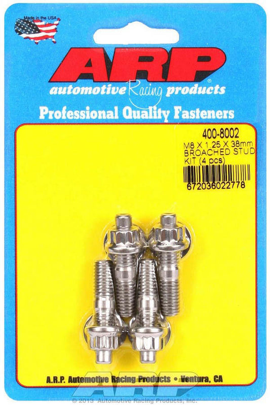 S/S Stud Kit - 4 M8 x 1.25in x 38mm