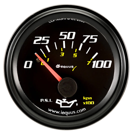 2.0 Dia Oil Pressure Gauge Black 0-100psi