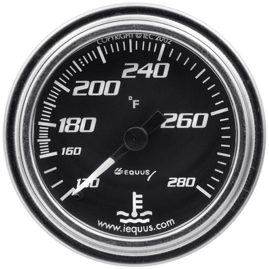 2.0 Dia Water Temp Gauge Chrome 140-280